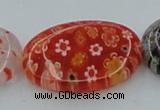 CLG591 16 inches 18*25mm oval lampwork glass beads wholesale