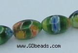 CLG612 5PCS 16 inches 7*12mm rice lampwork glass beads wholesale