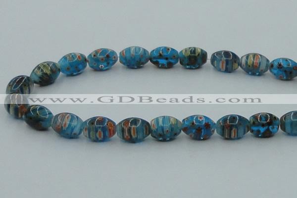 CLG617 3PCS 16 inches 10*16mm rice lampwork glass beads wholesale