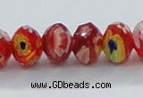 CLG63 15 inches 8*10mm faceted rondelle handmade lampwork beads