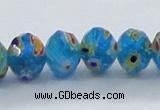 CLG65 15 inches 8*10mm faceted rondelle handmade lampwork beads