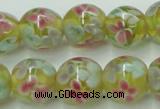 CLG756 15.5 inches 10mm round lampwork glass beads wholesale