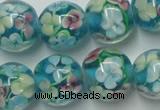 CLG763 15 inches 12mm round lampwork glass beads wholesale