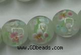 CLG764 15 inches 12mm round lampwork glass beads wholesale