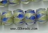 CLG782 14 inches 8*12mm rondelle lampwork glass beads wholesale