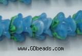 CLG794 15.5 inches 11*13mm rose lampwork glass beads wholesale