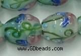 CLG826 15.5 inches 14*18mm pear lampwork glass beads wholesale