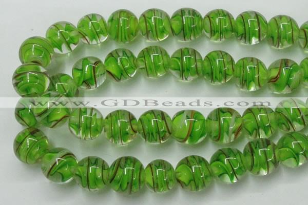 CLG855 15.5 inches 18mm round lampwork glass beads wholesale