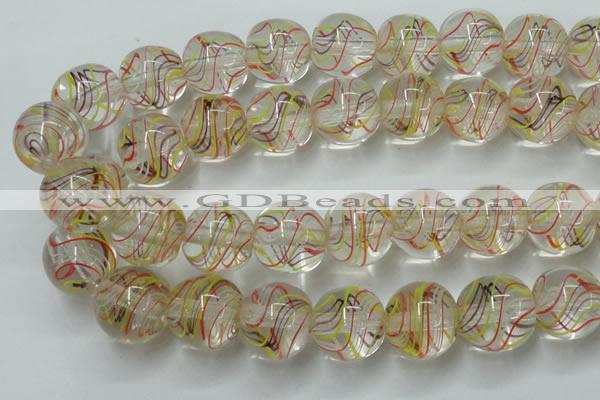 CLG856 15.5 inches 18mm round lampwork glass beads wholesale