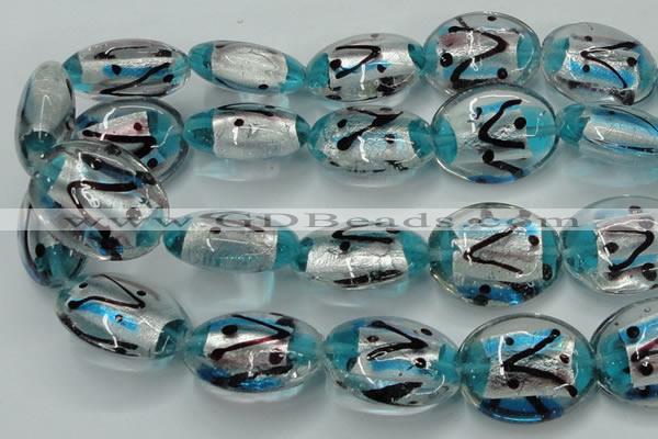 CLG859 15.5 inches 24*30mm oval lampwork glass beads wholesale