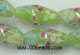 CLG867 15.5 inches 10*20mm rice lampwork glass beads wholesale