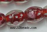 CLG879 15 inches 12*15mm oval lampwork glass beads wholesale