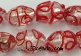 CLG880 2PCS 16 inches 12*18mm oval lampwork glass beads wholesale