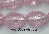 CLG884 2PCS 16 inches 12*18mm oval lampwork glass beads wholesale