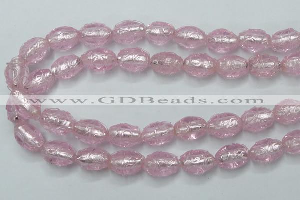 CLG884 2PCS 16 inches 12*18mm oval lampwork glass beads wholesale