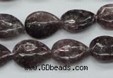 CLI20 15.5 inches 13*18mm flat teardrop lilac jasper beads wholesale