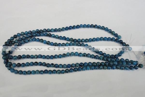 CLJ214 15.5 inches 6mm round dyed sesame jasper beads wholesale