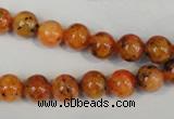 CLJ221 15.5 inches 8mm round dyed sesame jasper beads wholesale