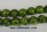 CLJ230 15.5 inches 10mm round dyed sesame jasper beads wholesale