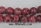 CLJ232 15.5 inches 10mm round dyed sesame jasper beads wholesale