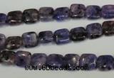 CLJ254 15.5 inches 8*8mm square dyed sesame jasper beads wholesale