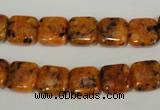 CLJ261 15.5 inches 10*10mm square dyed sesame jasper beads wholesale