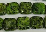 CLJ270 15.5 inches 16*16mm square dyed sesame jasper beads wholesale