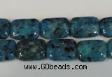 CLJ285 15.5 inches 10*14mm rectangle dyed sesame jasper beads wholesale