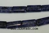 CLJ304 15.5 inches 8*16mm flat tube dyed sesame jasper beads wholesale