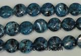 CLJ310 15.5 inches 10mm flat round dyed sesame jasper beads wholesale