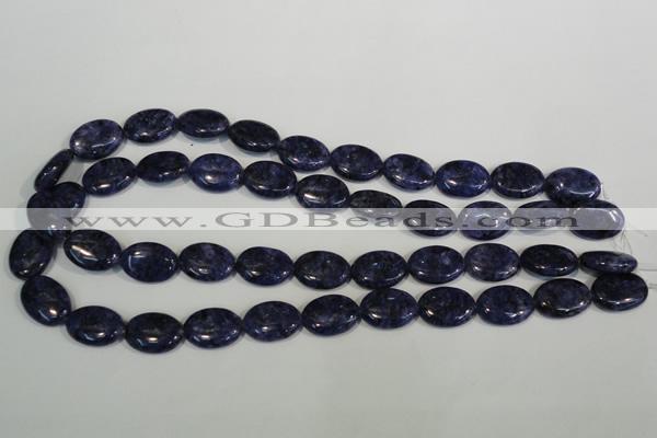 CLJ325 15.5 inches 13*18mm oval dyed sesame jasper beads wholesale