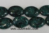 CLJ327 15.5 inches 13*18mm oval dyed sesame jasper beads wholesale