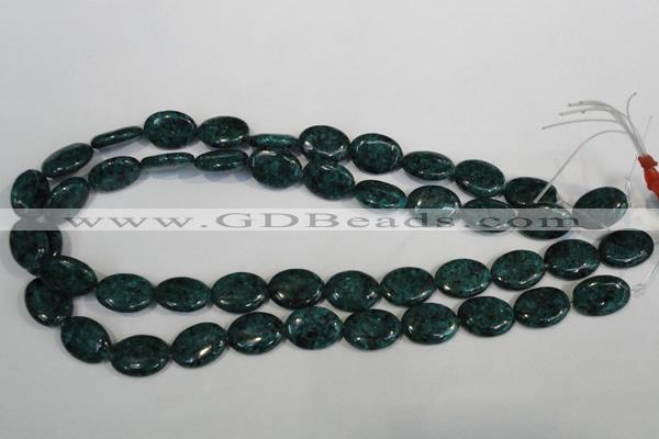 CLJ327 15.5 inches 13*18mm oval dyed sesame jasper beads wholesale