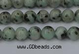 CLJ400 15.5 inches 4mm round sesame jasper beads wholesale