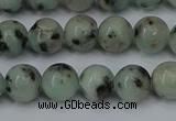 CLJ402 15.5 inches 8mm round sesame jasper beads wholesale