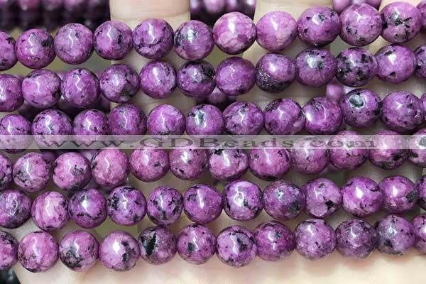 CLJ555 15.5 inches 6mm,8mm,10mm & 12mm faceted round sesame jasper beads