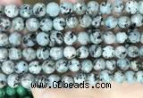 CLJ557 15.5 inches 6mm,8mm,10mm & 12mm faceted round sesame jasper beads