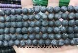 CLJ598 15 inches 8mm round matte sesame jasper beads