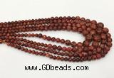 CLJ614 6mm - 14mm round sesame jasper graduated beads