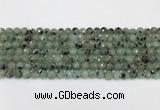 CLJ640 15.5 inches 6mm faceted round sesame jasper beads wholesale