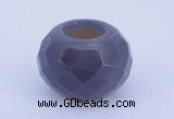 CLO10 19*30mm faceted rondelle loose grey agate gemstone beads wholesale