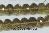 CLQ15 15.5 inches 8*12mm faceted rondelle natural lemon quartz beads