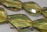 CLQ262 15.5 inches 10*25mm – 25*33mm faceted freeform lemon quartz beads