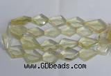 CLQ265 15.5 inches 20*25mm - 30*35mm faceted freeform lemon quartz beads