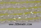 CLQ311 15.5 inches 6mm faceted nuggets lemon quartz beads