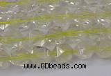 CLQ312 15.5 inches 8mm faceted nuggets lemon quartz beads