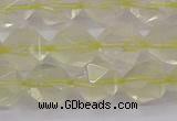 CLQ314 15.5 inches 12mm faceted nuggets lemon quartz beads