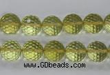 CLQ56 15.5 inches 8mm faceted round natural lemon quartz beads