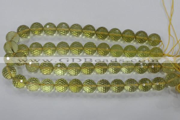 CLQ56 15.5 inches 8mm faceted round natural lemon quartz beads