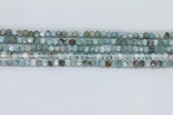 CLR100 15.5 inches 2*3mm faceted rondelle larimar gemstone beads